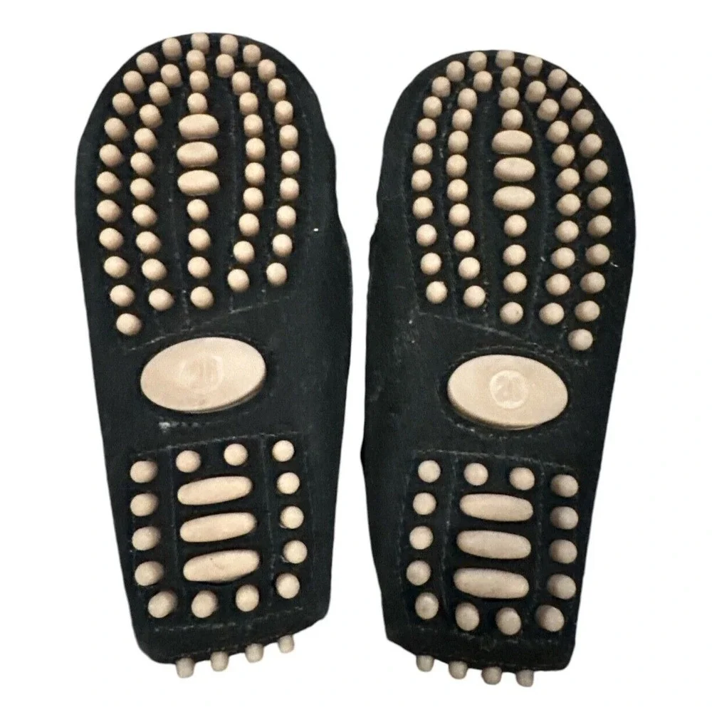 MG Baby Black Moccasins Sz 26 (9.5 Toddler) Slippers Non‎ Slip Comfortable Shoes